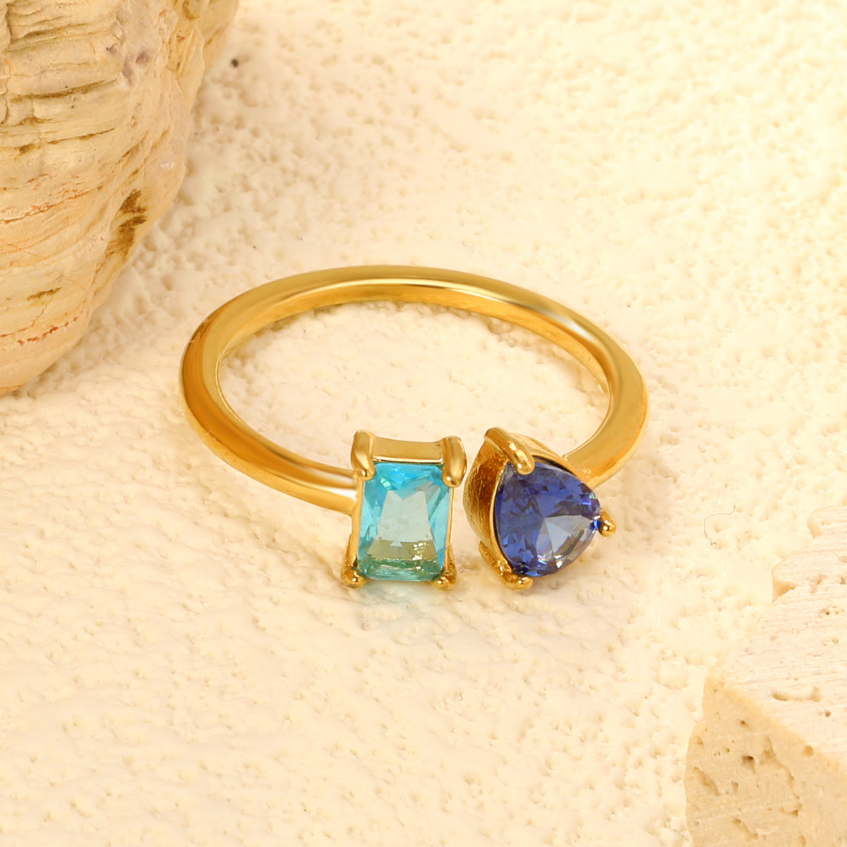 Aqua Crystal Ring