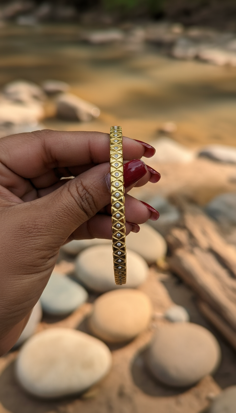 Evil eye Diamond Bangle