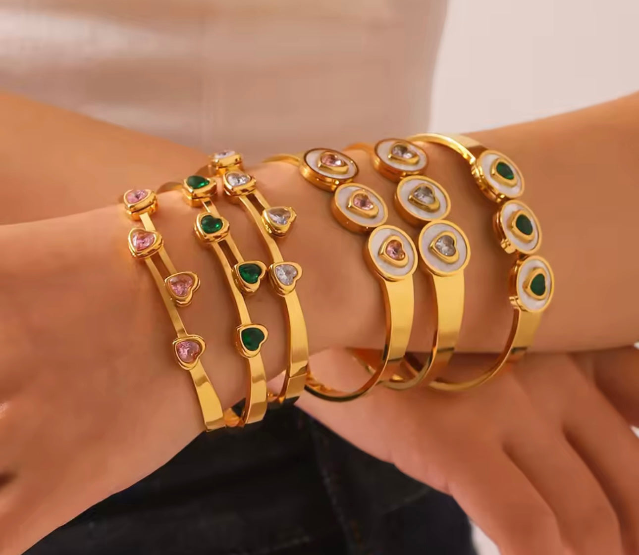 Emerald Heart Bangle