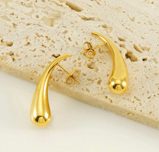 Long Teardrop Earrings kohi