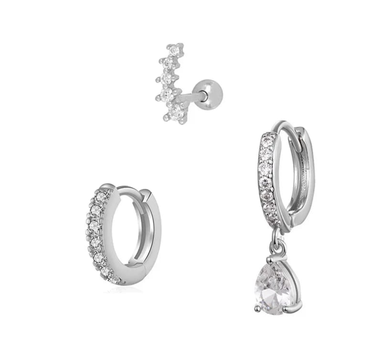 Sliver shine-3-Piece Piercing