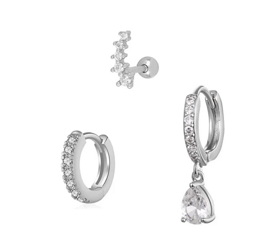 Sliver shine-3-Piece Piercing