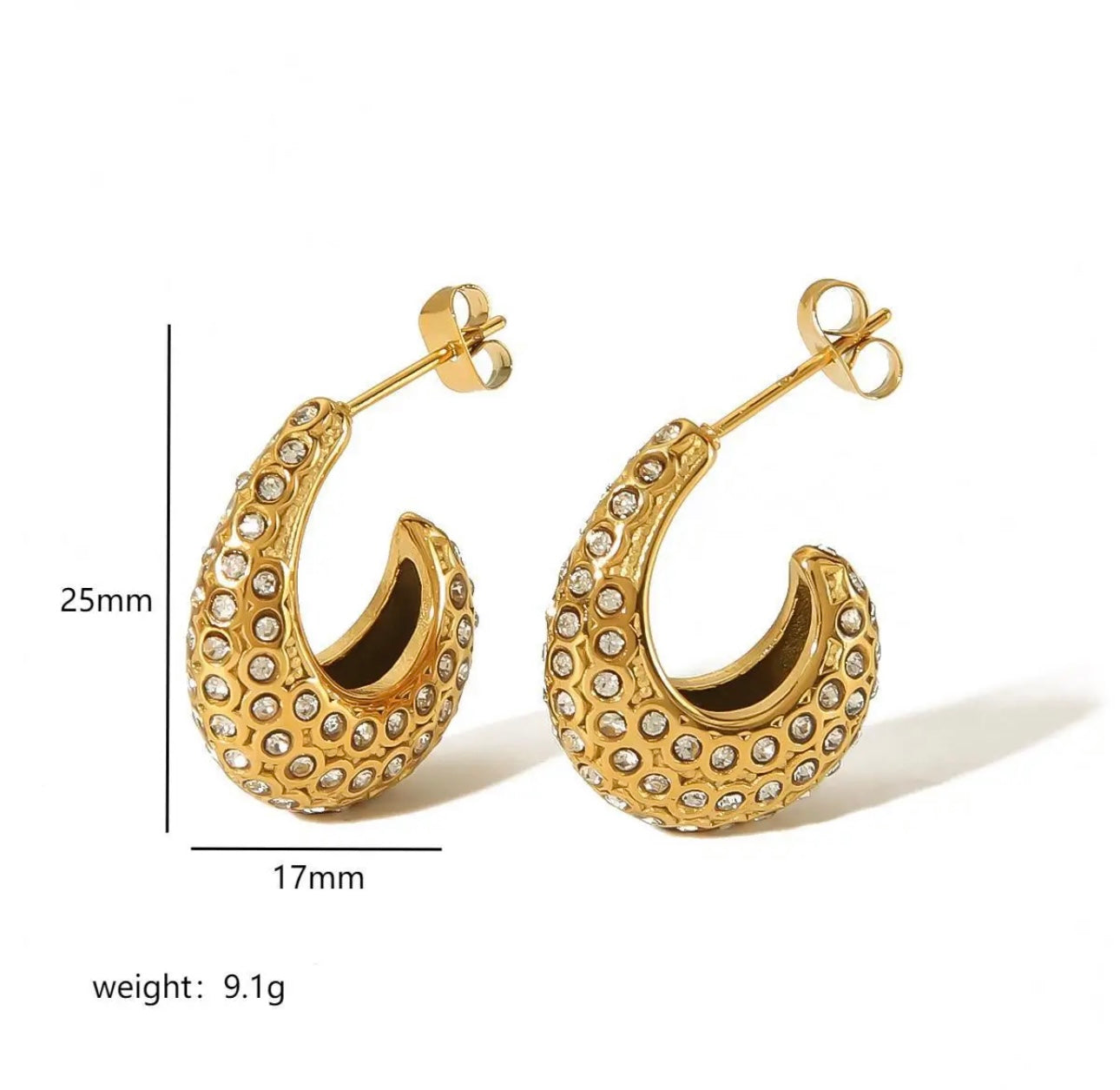 Zirconia Diamond Statement Earrings kohi shop