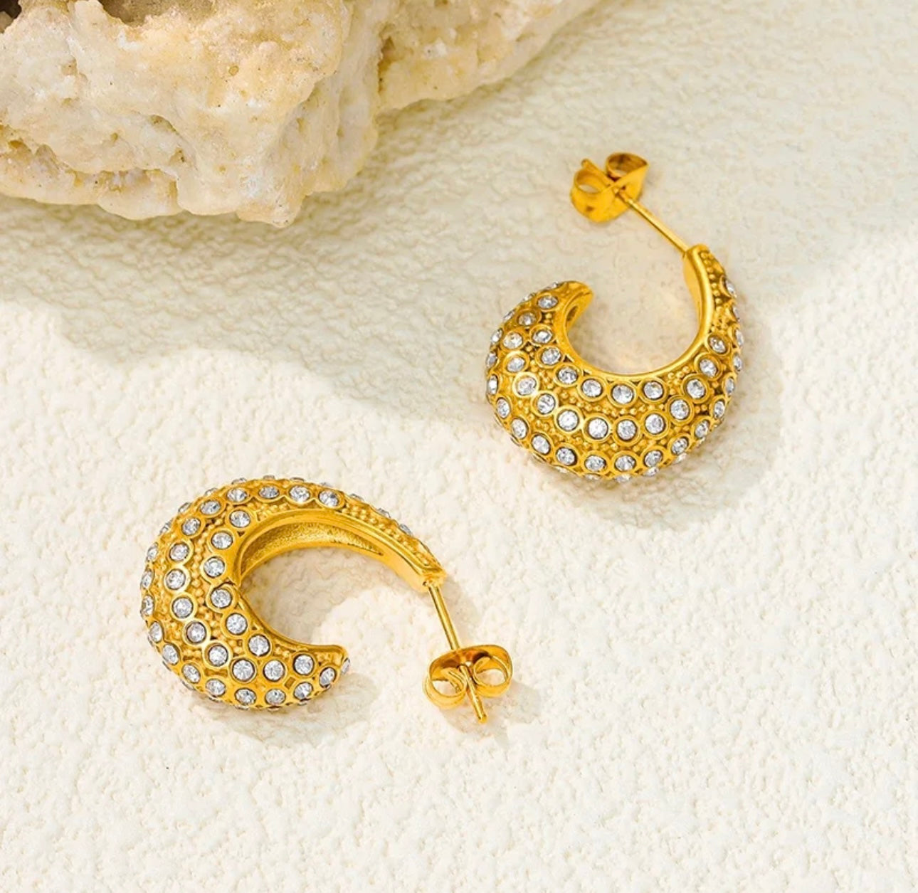 Zirconia Diamond Statement Earrings kohi shop