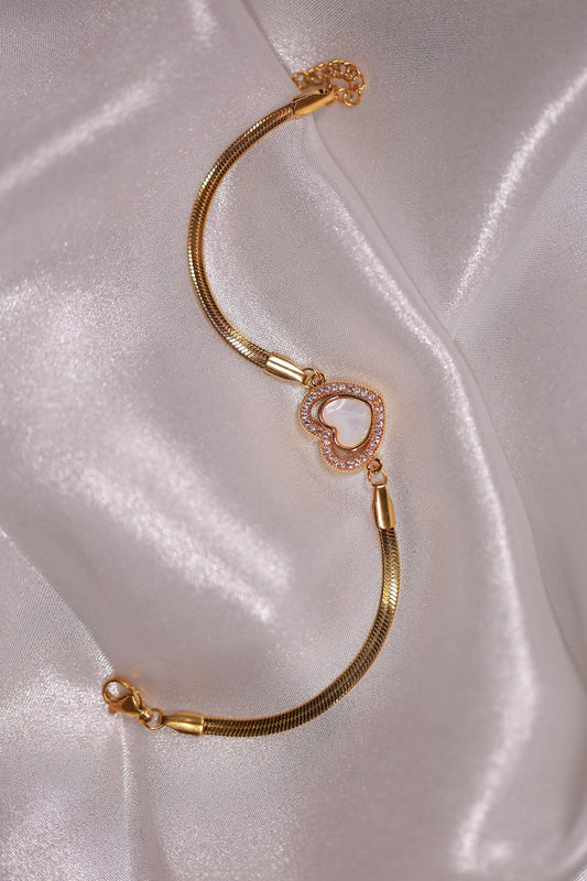 Zirconia Diamond Heart bracelet kohi