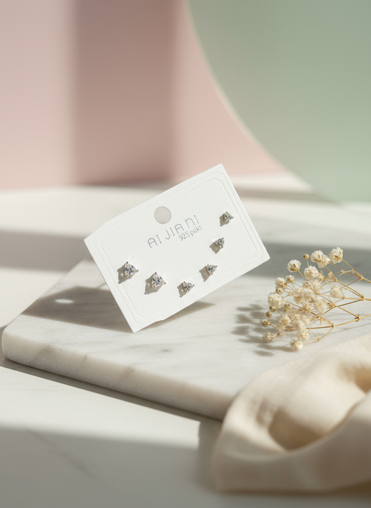 Zirconia Diamond Studs combo