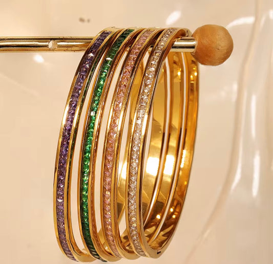 Emerald Diamond Bangle