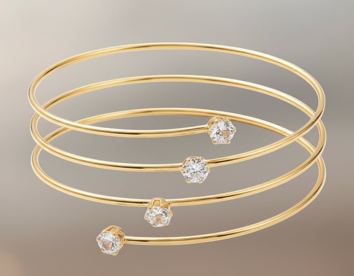 Zirconia Diamond Flex Bangle