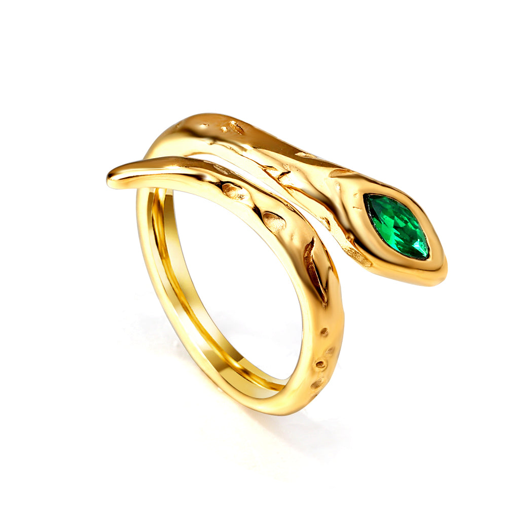 Emerald Serpent Ring