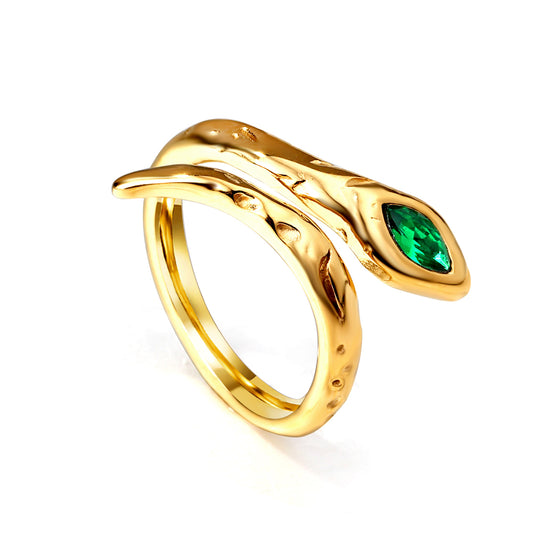 Emerald Serpent Ring
