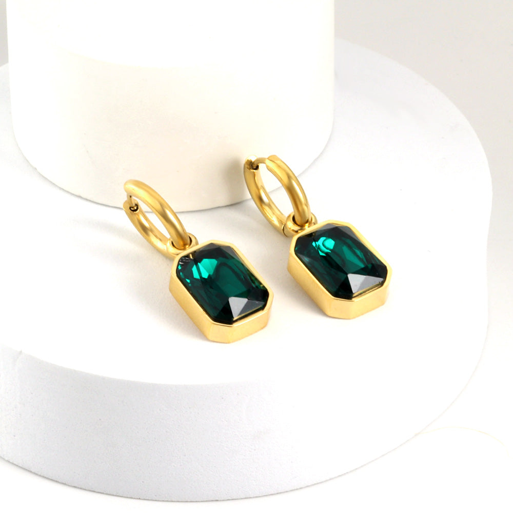 Emerald Crystal Earring