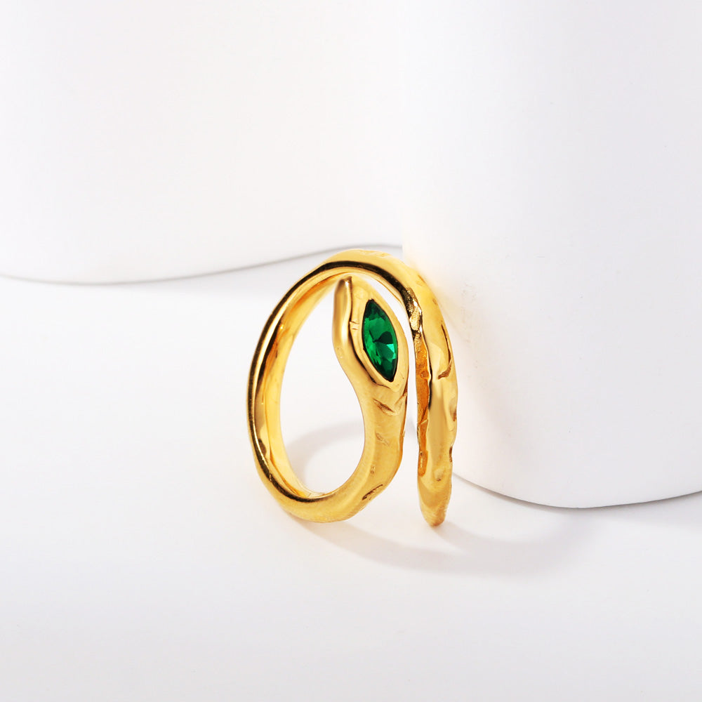 Emerald Serpent Ring