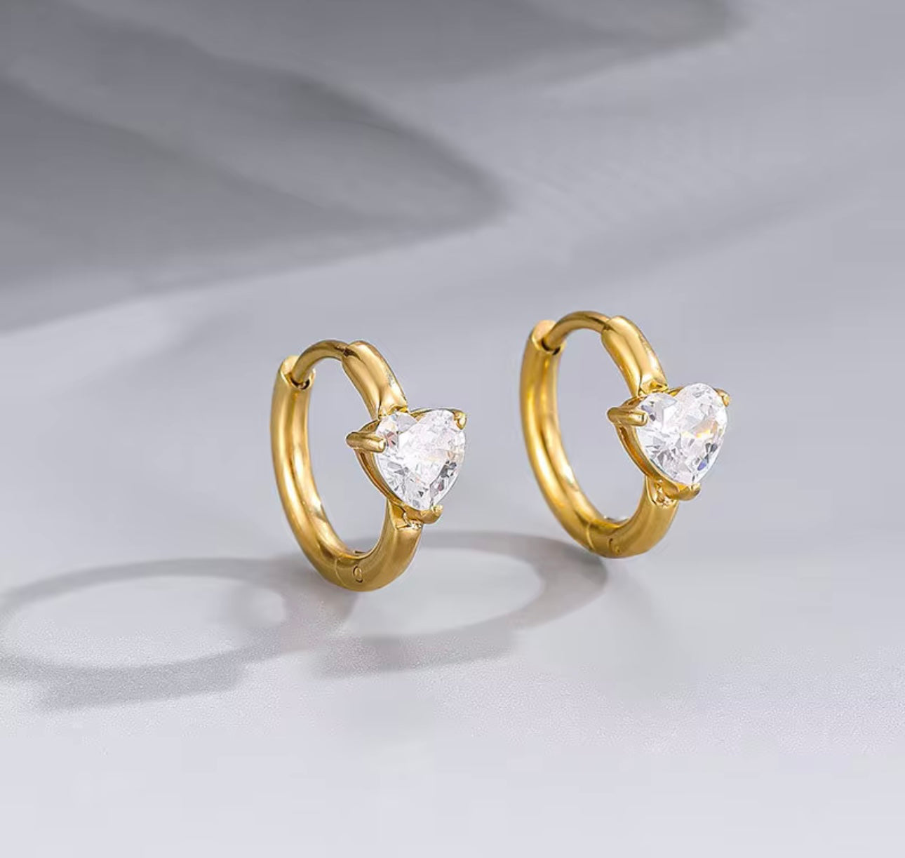 Heart Hoop Earrings kohi shop