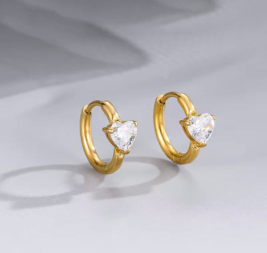 Heart Hoop Earrings kohi shop