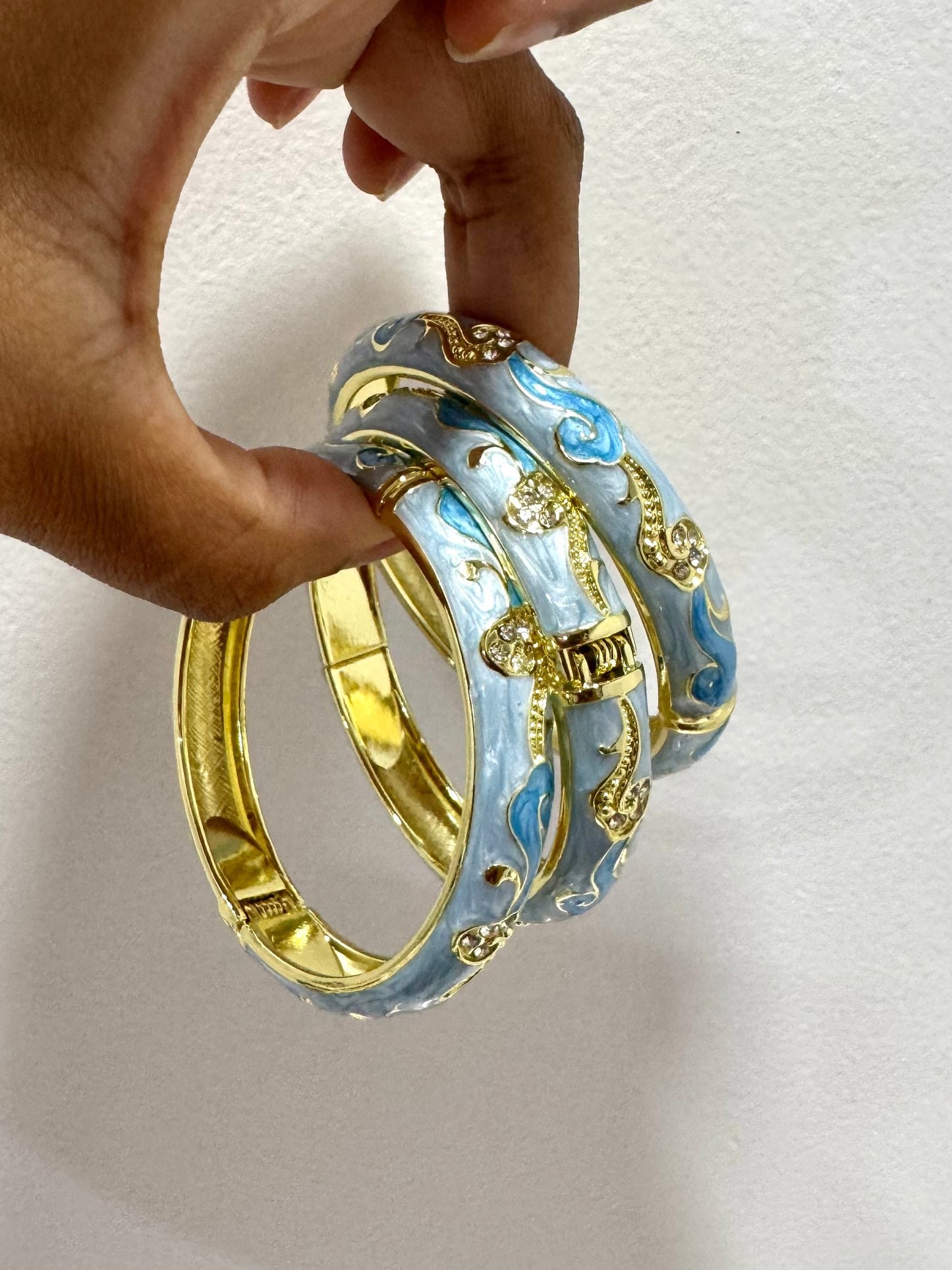 Pastel Blue Italian Bangle