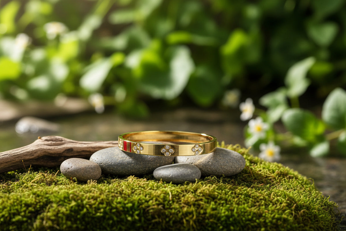 Flower Bangle Bracelet