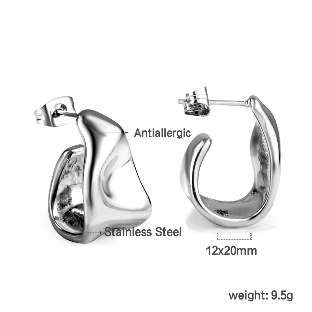 Silver Abstract Earring