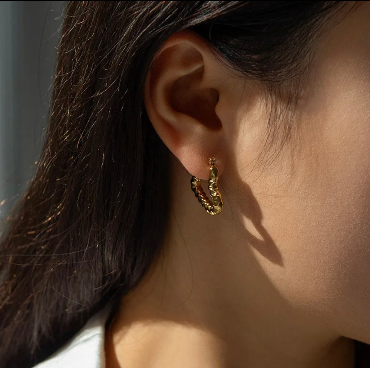 Pattern Heart hoops kohi