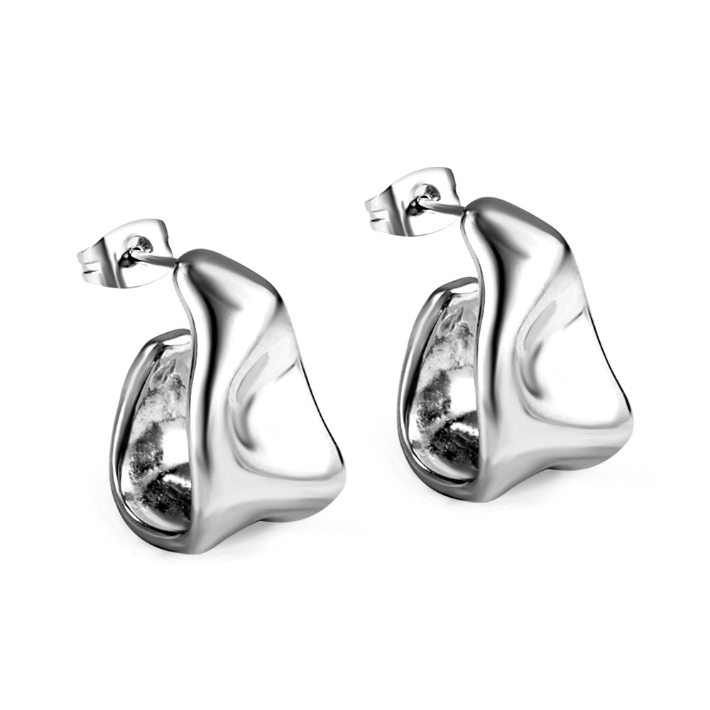 Silver Abstract Earring