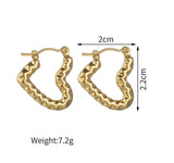 Pattern Heart hoops kohi