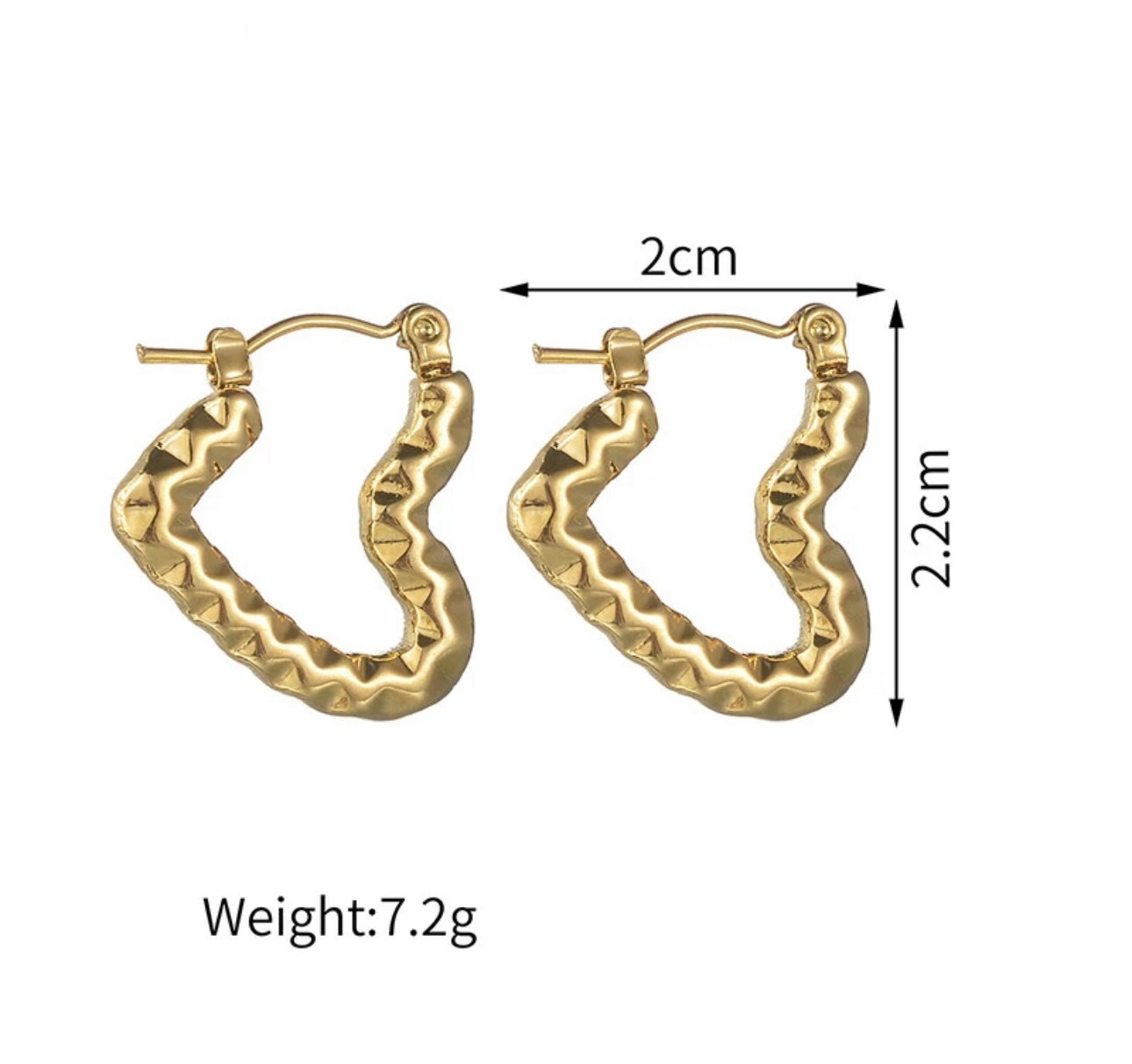 Pattern Heart hoops kohi