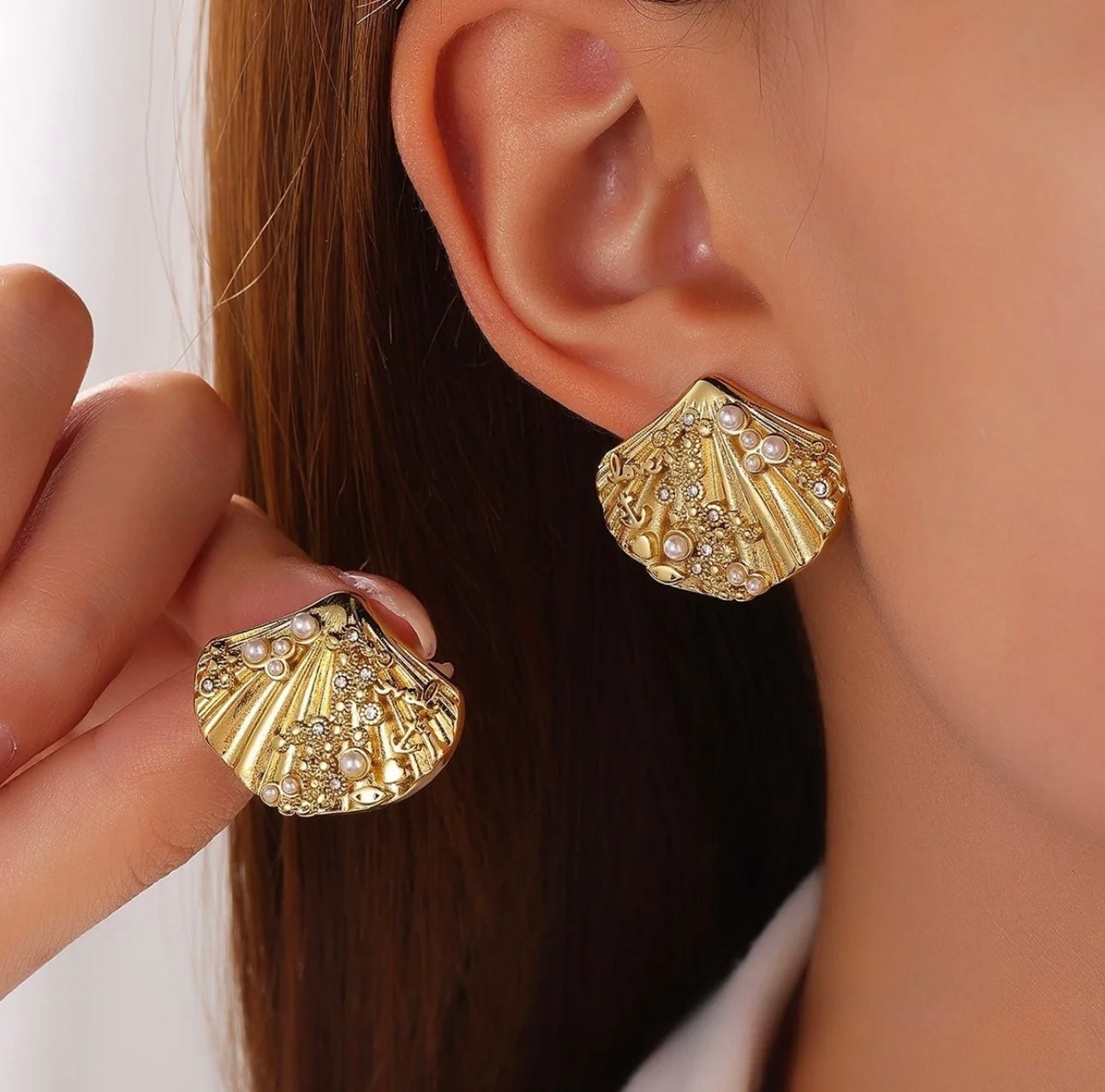 Summer Sea Shell Charm Earrings kohi shop