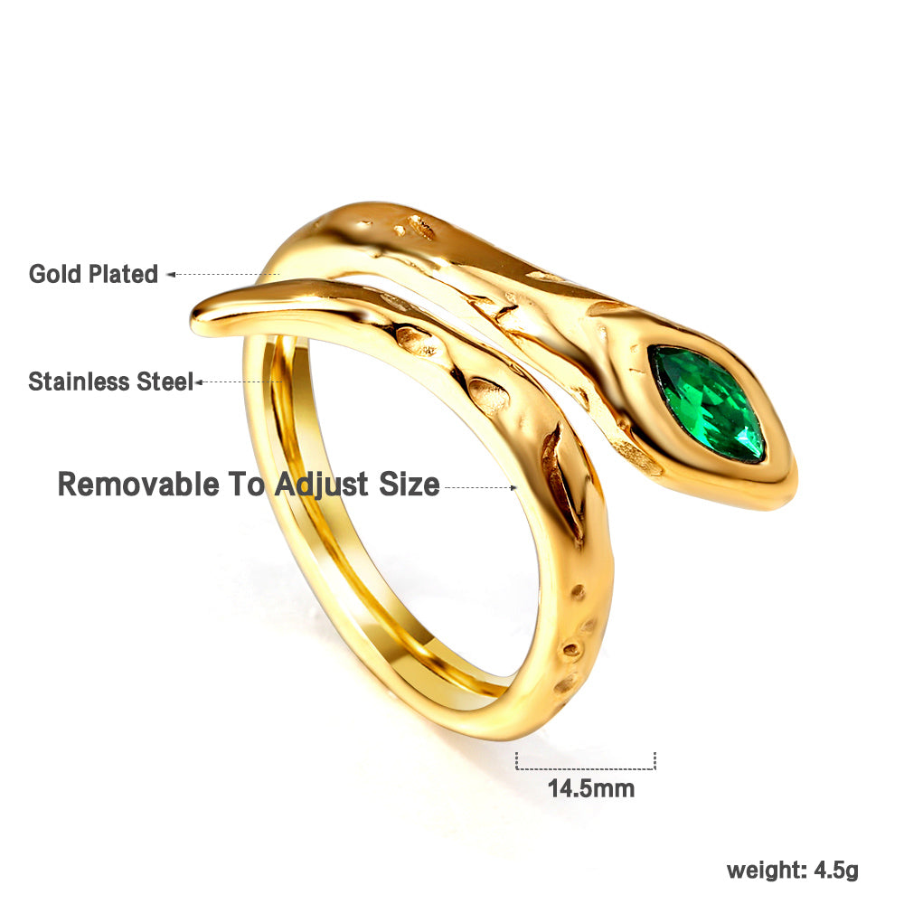 Emerald Serpent Ring