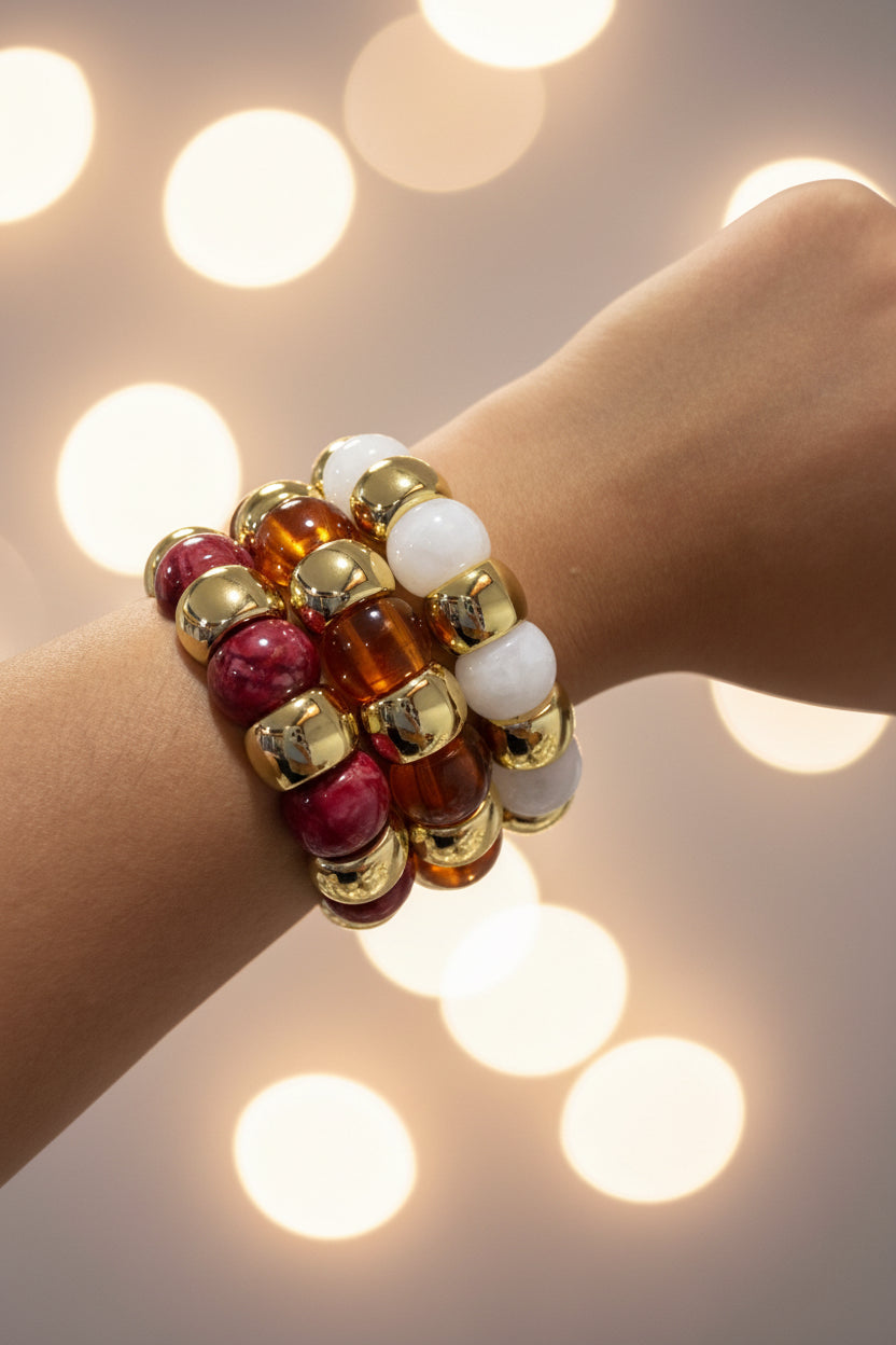 Resin Beats Bracelet (set of 3)
