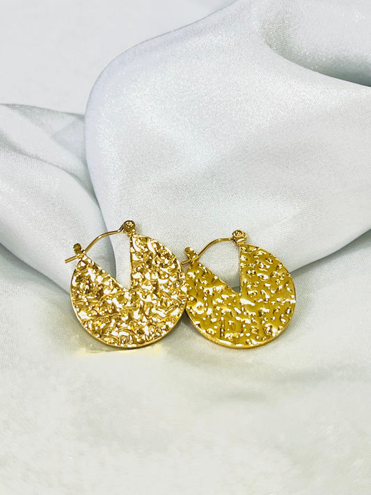 Vintage pie Gold Plated Hoops kohi