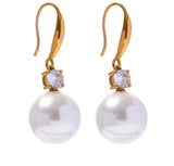 Crystal Pearl Earring kohi shop