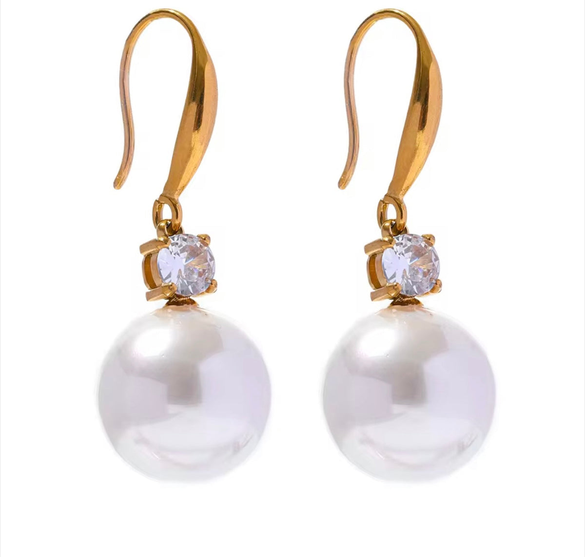 Crystal Pearl Earring kohi shop