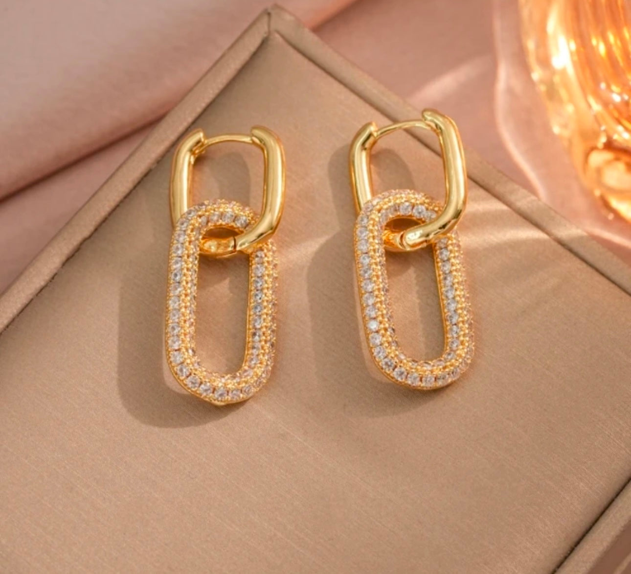 Statement Long Hoops with Stones kohi shop