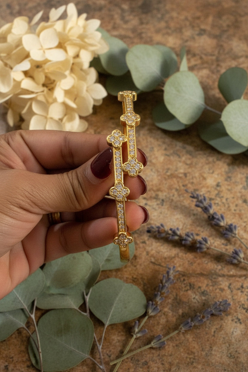 American Diamond Clover Bracelet