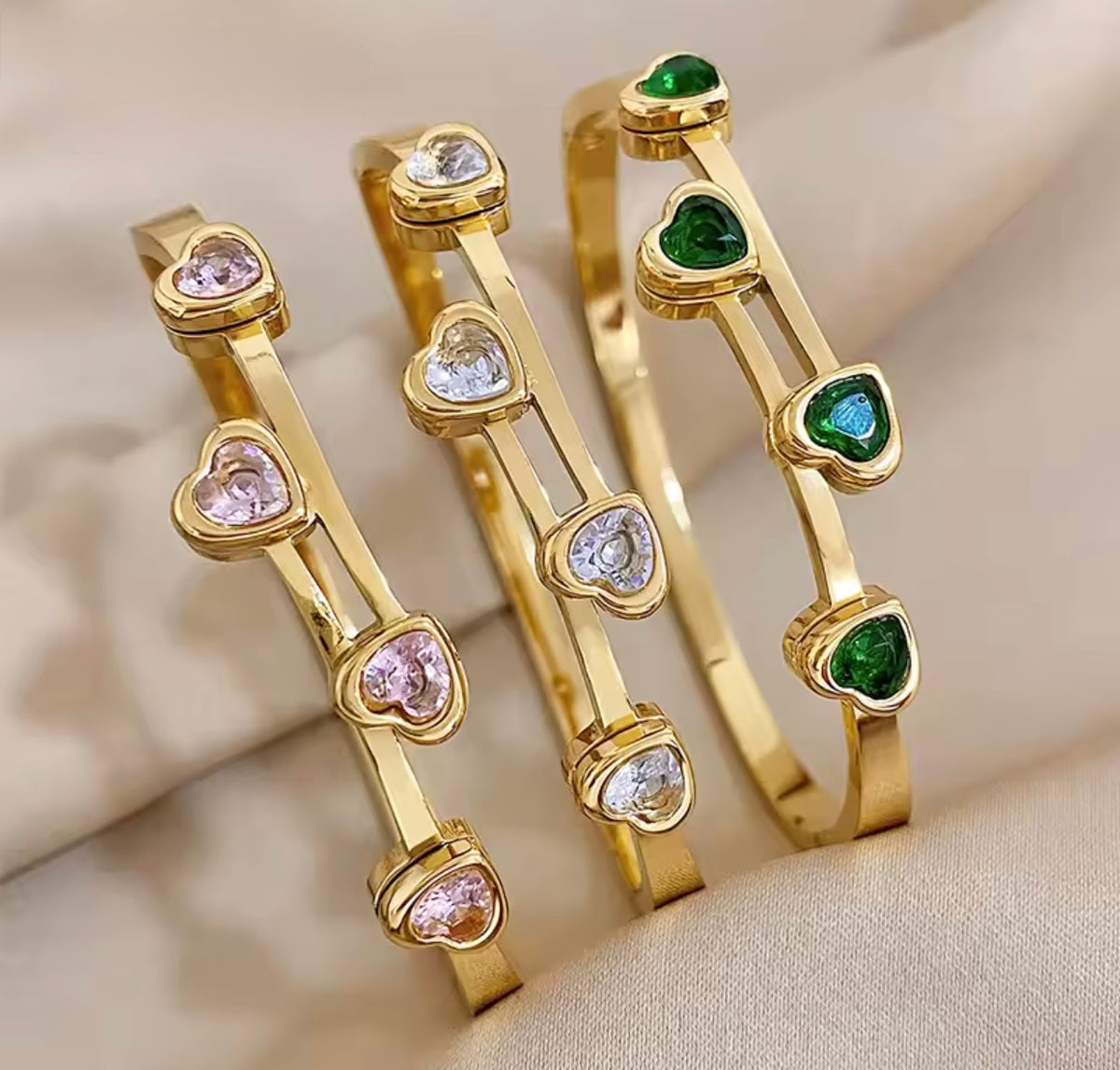 Emerald Heart Bangle