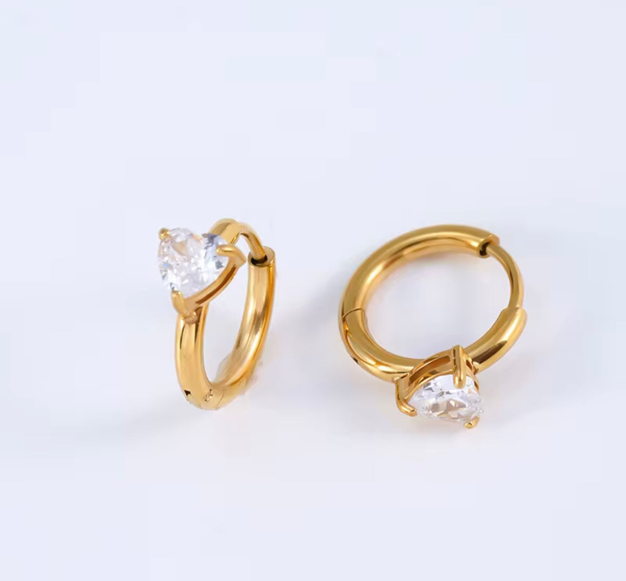 Heart Hoop Earrings kohi shop