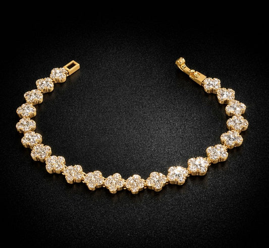 Clover American Diamond Tennis Bracelet