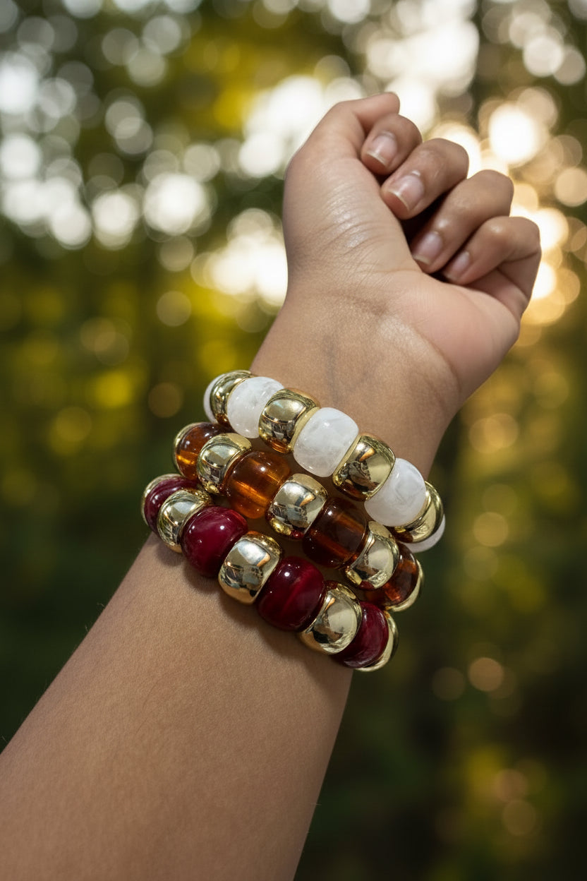 Resin Beats Bracelet (set of 3)