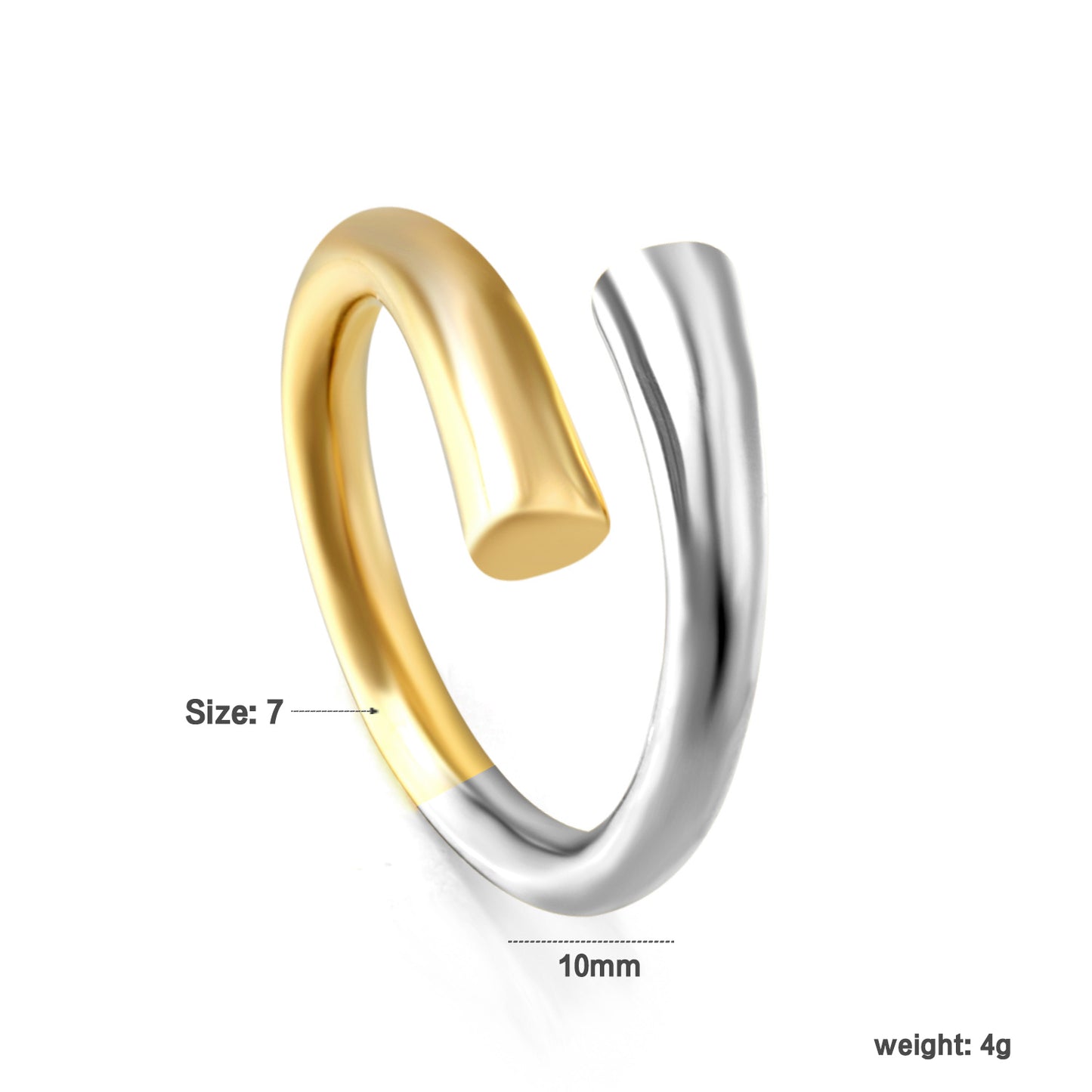 Dual Palm Kiss Ring
