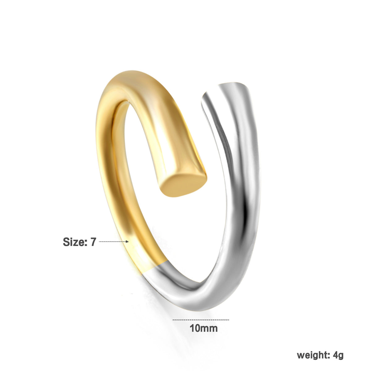 Dual Palm Kiss Ring