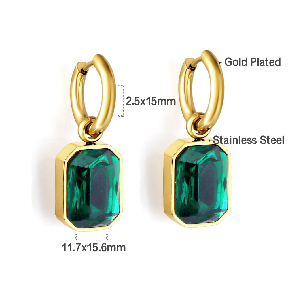 Emerald Crystal Earring