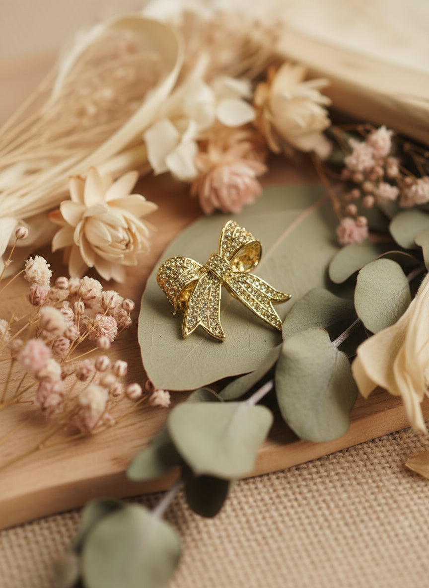Zirconia Diamond Bow ring kohi shop