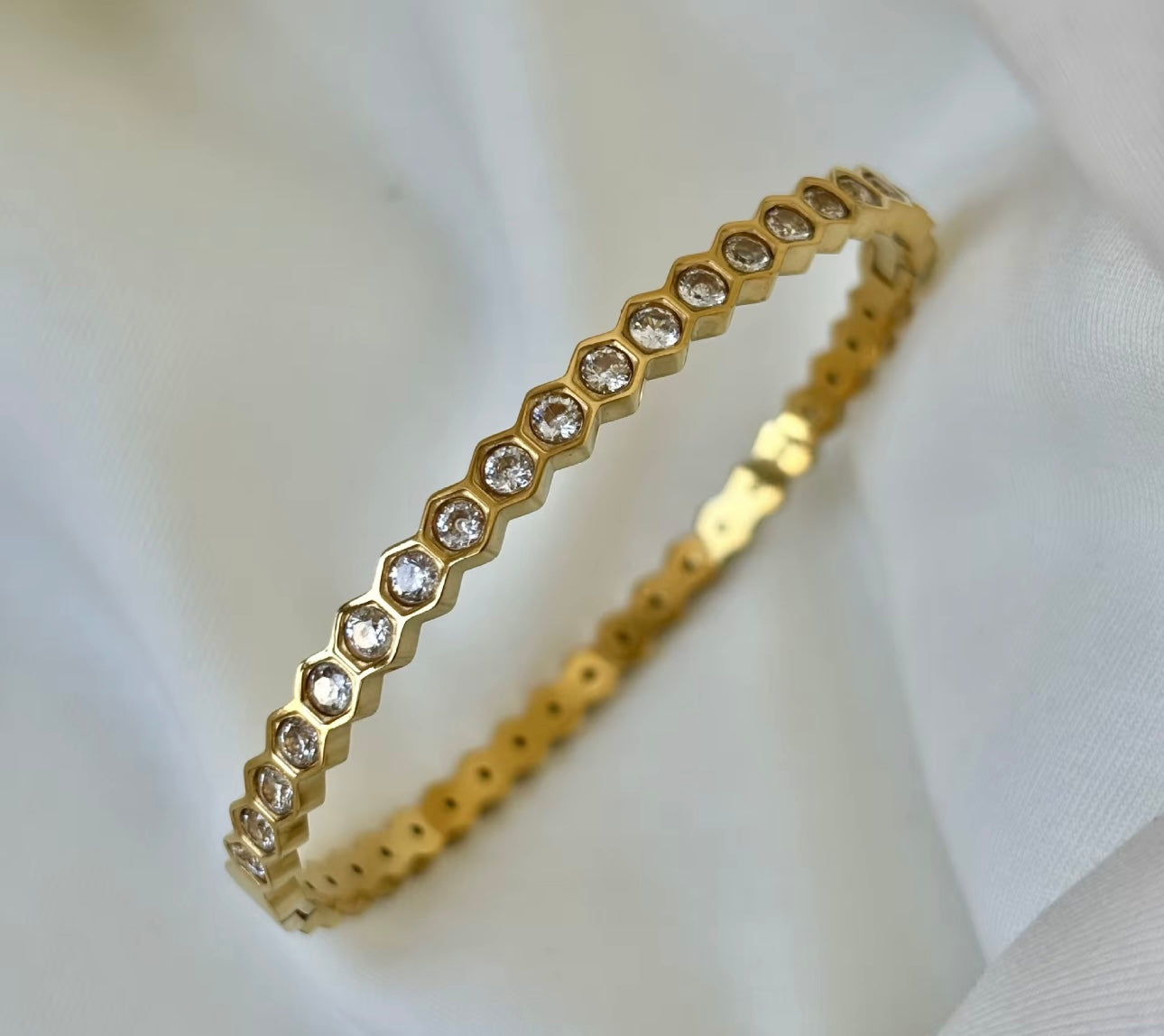 Pulseiras Crystal Zirconia Bracelet Bangles kohi shop