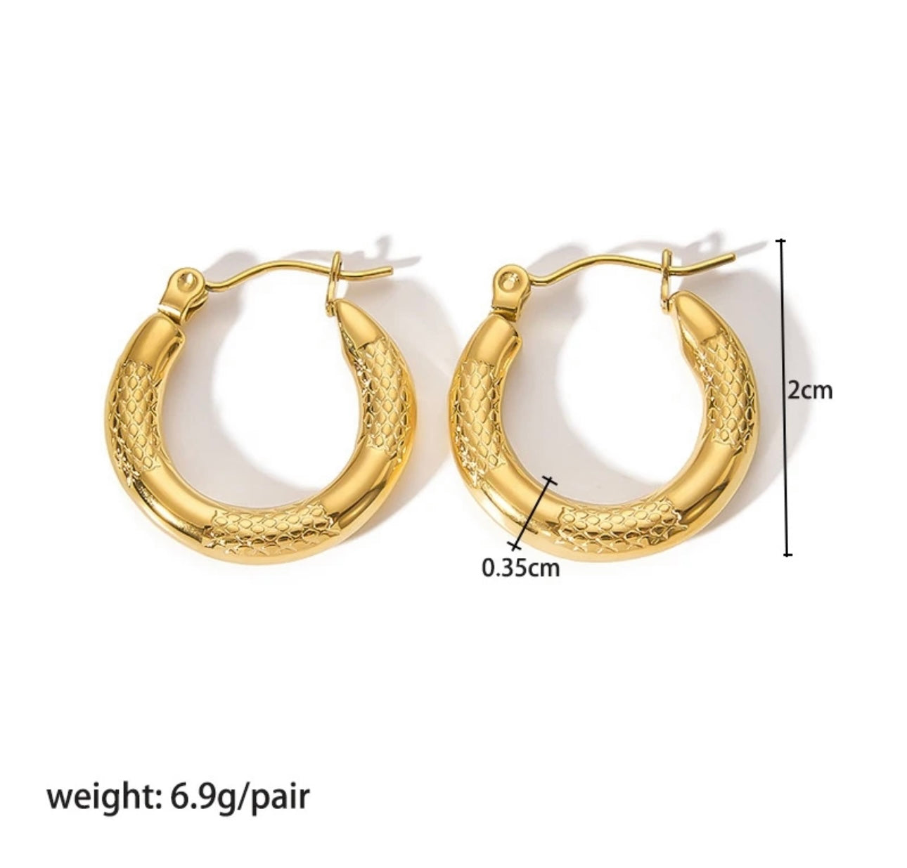 Gold Plated Circle Hoops kohi