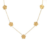Gold Clover Set- Gold Plated Necklace &Earrings Combo kohi shop