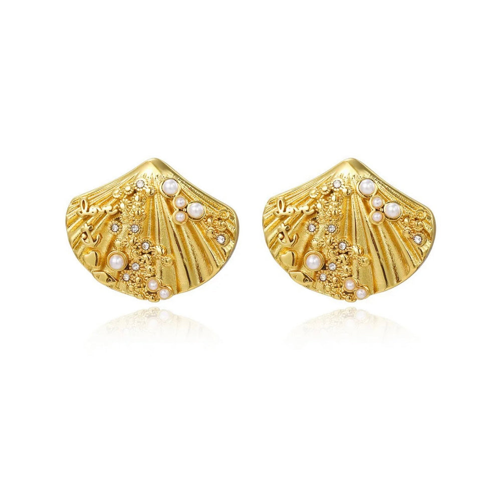 Summer Sea Shell Charm Earrings kohi shop