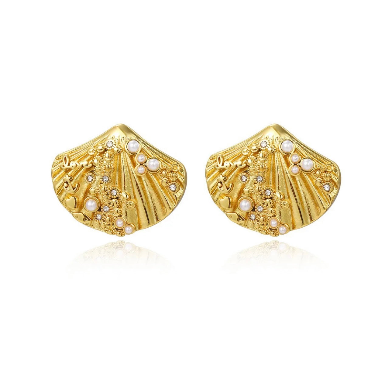 Summer Sea Shell Charm Earrings kohi shop