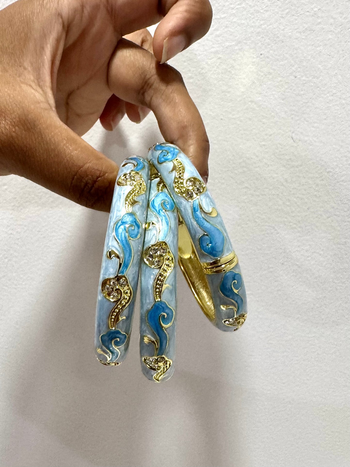 Pastel Blue Italian Bangle