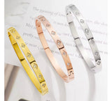 Zirconia Diamond Cut Bangle Bracelet kohi shop