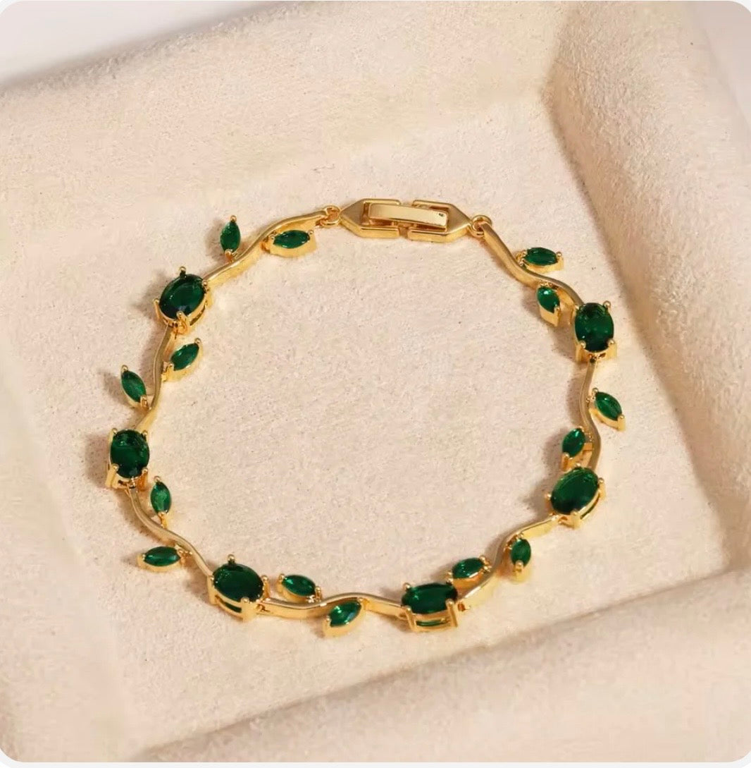 Emerald Tulip Bracelet
