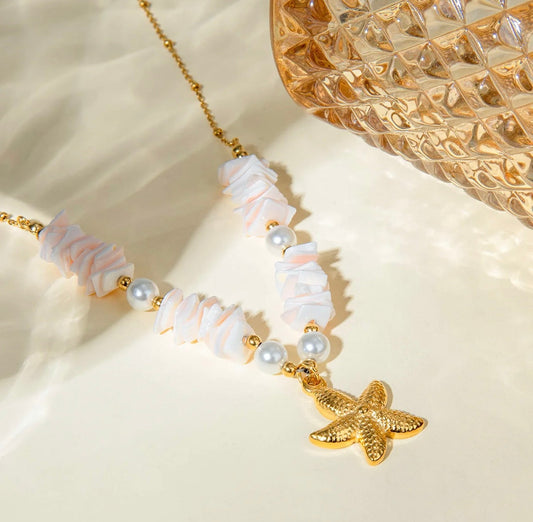 Summer Starfish Pendent Beach Necklace kohi shop